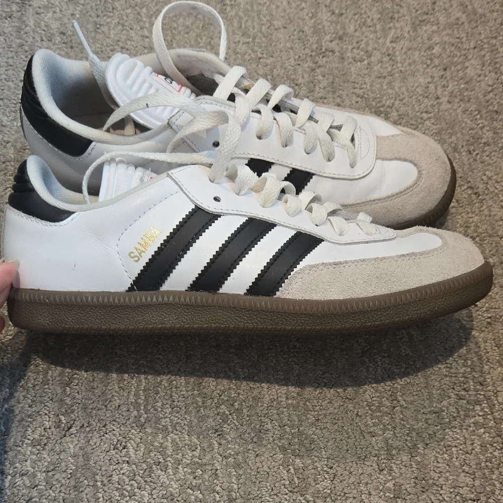 Adidas Samba White and Black Trainers Size 8 - Picture 5 of 16